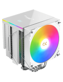 Охладител за процесор XIGMATEK AK6 Dual Digital Arctic, WHITE, ARGB & Digital LED Panel Top Cover, 2PCS ARGB PWM Fan, Intel Backplate, Mini ARGB LED Controller - AK6_DUAL_DIGITAL_ARCTIC