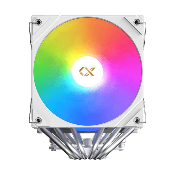 Охладител за процесор XIGMATEK AK6 Dual Digital Arctic, WHITE, ARGB & Digital LED Panel Top Cover, 2PCS ARGB PWM Fan, Intel Backplate, Mini ARGB LED Controller - AK6_DUAL_DIGITAL_ARCTIC