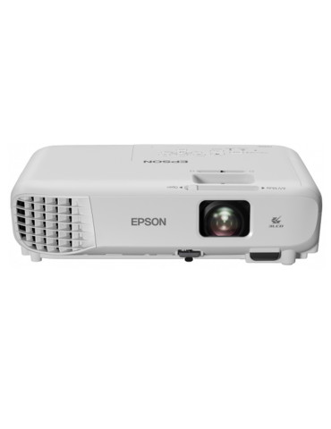 Проектор Epson EB-W06, WXGA (1280 x 800, 16:10), 3700 ANSI lumens, 16 000:1, HDMI, USB, WLAN (optional), Speakers, 24 months, Lamp: 12 months or 1000 h, White с ПОДАРЪК Универсална стойка за проектор Sunne - V11H973040_PRO02