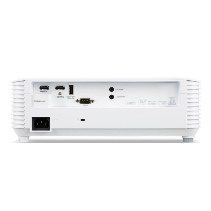 Проектор Acer H6546Ki, DLP, 1080p (1920x1080), 5200 ANSI Lm, 10 000:1, 3D, 24/7 operation, Auto Keystone, DC power on, 2xHDMI, RS232, Audio in/out, WiFi (kit incl.), Bag, 1x3W, White   ПОДАРЪК Екран 82.5" Acer - MR.JW011.002_MC.JBG11.00E