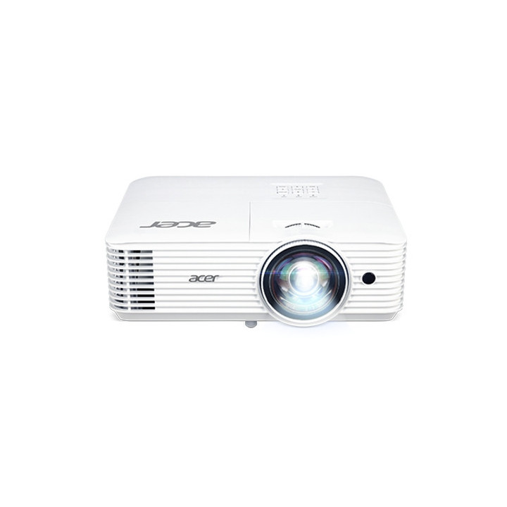 Проектор Acer H6518STi, DLP, Short Throw, 1080p (1920x1080), 3, 500 ANSI Lumens, 10000:1, 3D ready, 2xHDMI, VGA in, Audio in/out, DC Out (5V/1A, USB Type A), RS232, Speaker 3W, White   ПОДАРЪК Екран 82.5" Acer - MR.JSF11.001_MC.JBG11.00E