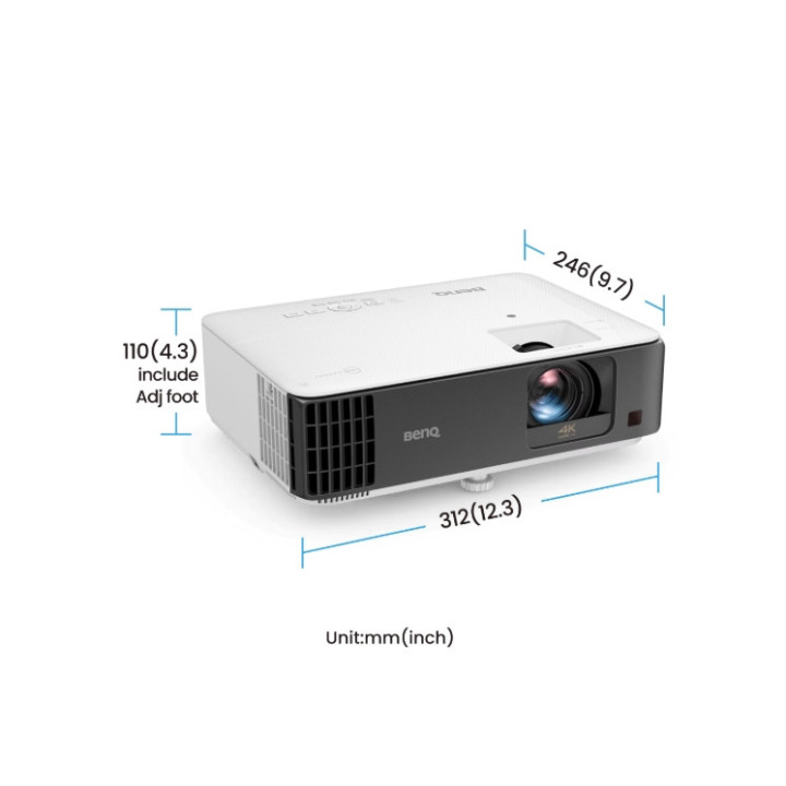 Проектор BenQ TK700ST DLP, 4K UHD (3840x2160), HDR, Ultra-fast 4ms, 10K:1, 3000 AL, 1.2x Zoom, Keystone 2D, Console Gaming, 2xHDMI, USB, RS232, Speaker 5W, eARC, Dolby Atmos, Audio out, 28dB (Eco) - 9H.JP877.17E