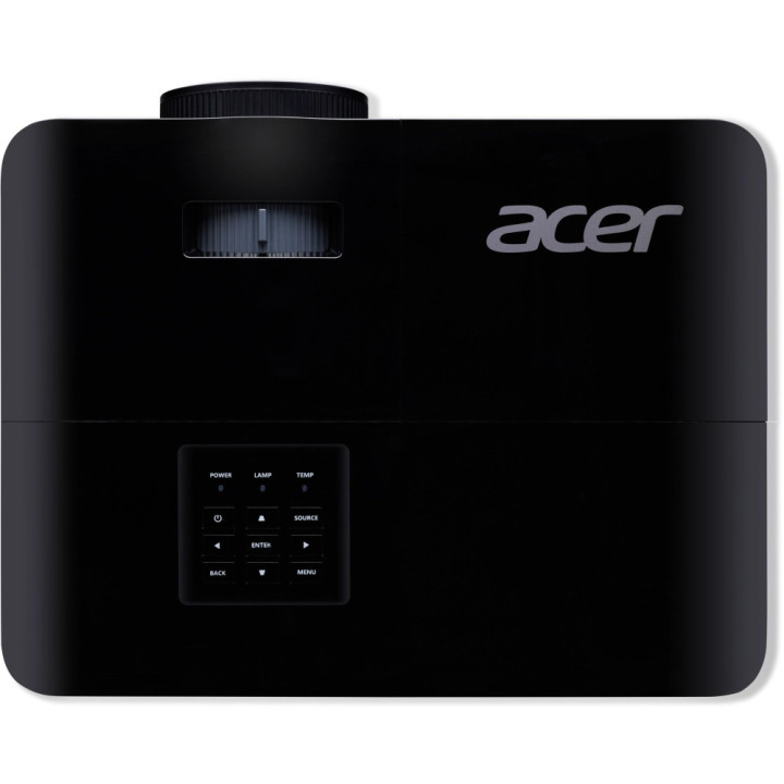 Проектор Acer X129H, DLP, XGA (1024x768), 4800 ANSI Lumens, 20000:1, 3D, HDMI, VGA, RCA, Audio in, DC Out (5V/2A, USB-A), Speaker 3W, Black - MR.JTH11.00Q