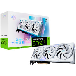 Видео карта MSI NVIDIA GeForce RTX 5060 Ti 16G GAMING TRIO OC WHITE, 16GB GDDR7, 128bit