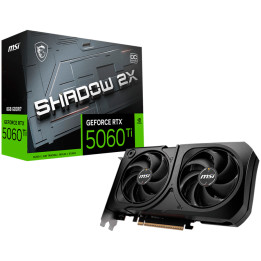 Видео карта MSI NVIDIA GeForce RTX 5060 Ti 8G SHADOW 2X OC PLUS, 8GB GDDR7, 128-bit