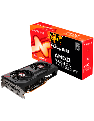 Видео карта Sapphire PULSE AMD Radeon RX 9060 XT GAMING OC 16GB DUAL, 128 bit - 11350-03-20G