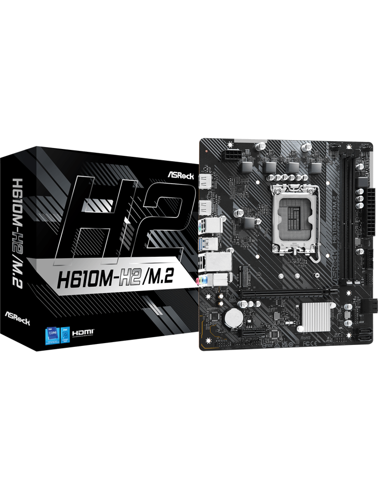Дънна платка AsRock H610M-H2, M.2, DDR4, LGA1700