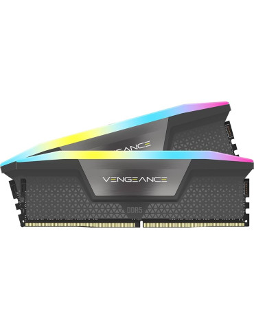 RAM памет Corsair 48GB (2 x 24GB) DDR5 6000MHz VENGEANCE RGB, CL30-36-36-76 1.40V Intel XMP & AMD EXPO - GREY - CMH48GX5M2B6000Z30