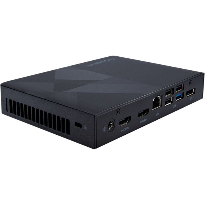 Mини компютър Gigabyte BRIX BNIP-N100, Intel Intel 7 N100 2.9GHz up to 3.40 GHz, 1 x SODIMM DDR4, 2x, WI-FI 6E   BT 5.2, черно - GB-BNIP-N100-BWEK