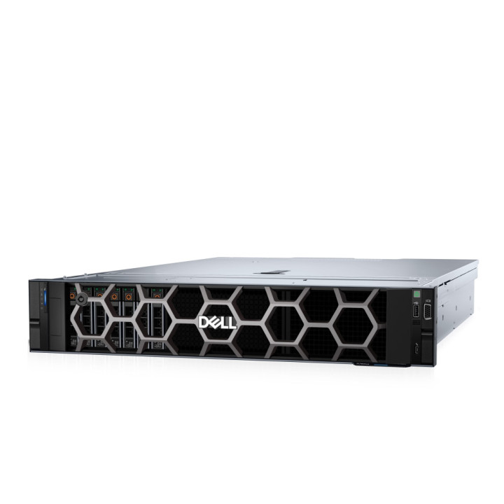 Сървър Dell PowerEdge R760XS, Chassis 12x 3.5" (SAS, SATA), Intel Xeon Silver 4514Y (2GHz, 30M Cache), RAM 32GB DDR5 RDIMM, 1x480GB SSD SATA RI, Rails Without CA, Bezel, PERC H755 Adapter LP, iDRAC9 Enterprise 16G, Dual 700W Titanium - EMEA_PER760XS4SPL