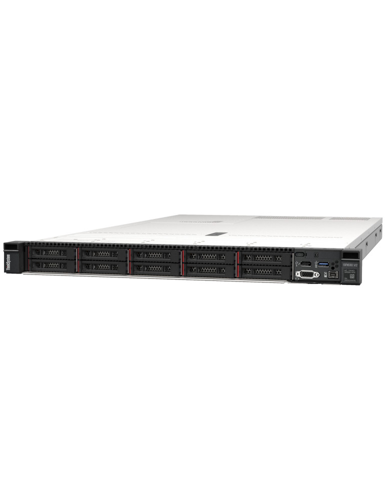 Сървър Lenovo ThinkSystem SR630 V2, Xeon Silver 4310 (12C, 2.1GHz, 18MB Cache/120W), RAM 32GB, (1xRAM 32GB,, 3200MHz 2Rx4 RDIMM), 8 SAS/SATA, 930-8i, 1x1100W Titanium, 6 Standard Fans, XCC Enterprise, Toolless V2 Rails - 7Z71A089EA
