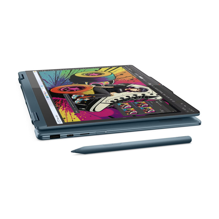 Лаптоп Lenovo Yoga 7 2in1, AMD Ryzen AI 5 340, 14" WUXGA OLED 600nits Glossy / Anti-fingerprint, 100% DCI-P3, Touch, 24GB RAM, 1TB SSD, AMD Radeon 840M, Win 11 Home, English - 83JR000YBM