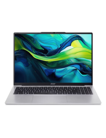 Лаптоп Acer Aspire Lite 16, AL16-52P-50A8, Intel i5-1334U, 16" WUXGA (1920 x 1200)IPS, 16GB DDR5 RAM, 512GB SSD, Intel Iris Xe Graphics, Wi-Fi 6AX201 BT 5.1, No OS, Silver - NX.J5SEX.001