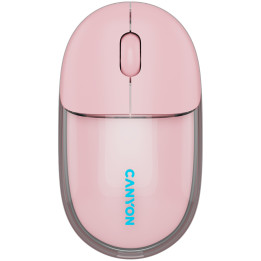Bluetooth мишка Canyon OnClick 24 BT/ Wireless Transparent/Pink - CNS-CMSW24P