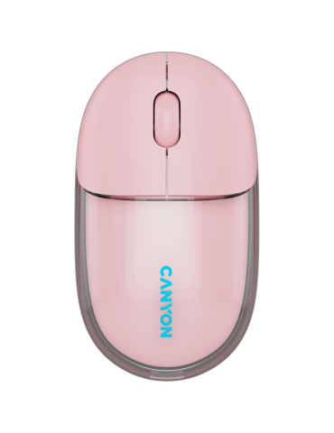 Bluetooth мишка Canyon OnClick 24 BT/ Wireless Transparent/Pink - CNS-CMSW24P