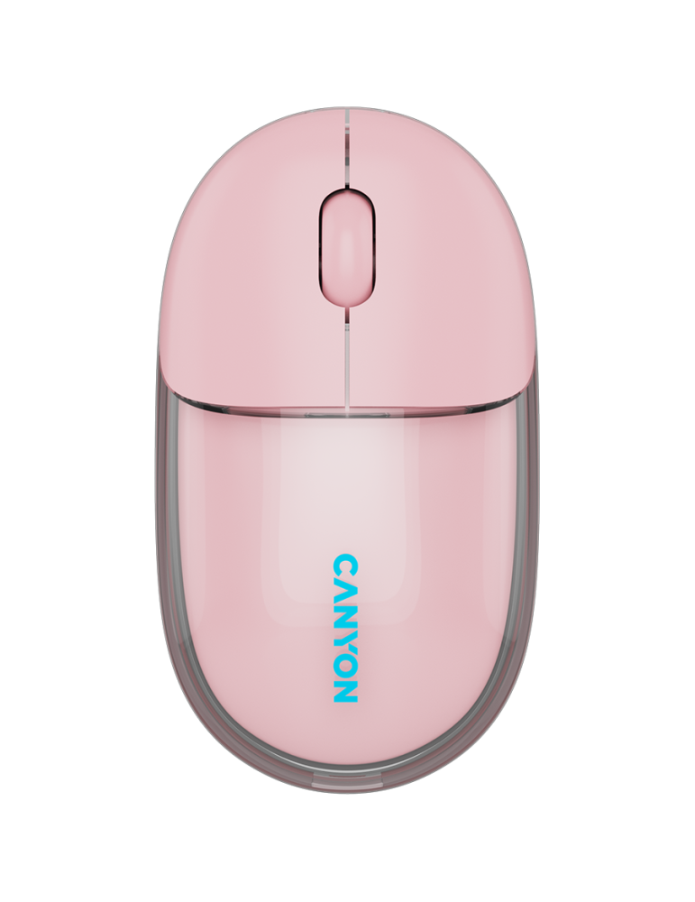 Bluetooth мишка Canyon OnClick 24 BT/ Wireless Transparent/Pink - CNS-CMSW24P