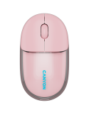 Bluetooth мишка Canyon OnClick 24 BT/ Wireless Transparent/Pink - CNS-CMSW24P