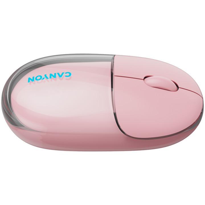 Bluetooth мишка Canyon OnClick 24 BT/ Wireless Transparent/Pink - CNS-CMSW24P