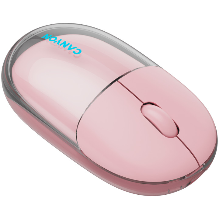 Bluetooth мишка Canyon OnClick 24 BT/ Wireless Transparent/Pink - CNS-CMSW24P