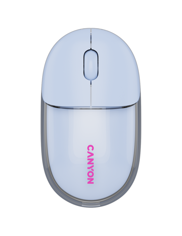 Bluetooth мишка Canyon OnClick 24 BT/ Wireless Transparent/Blue - CNS-CMSW24BL