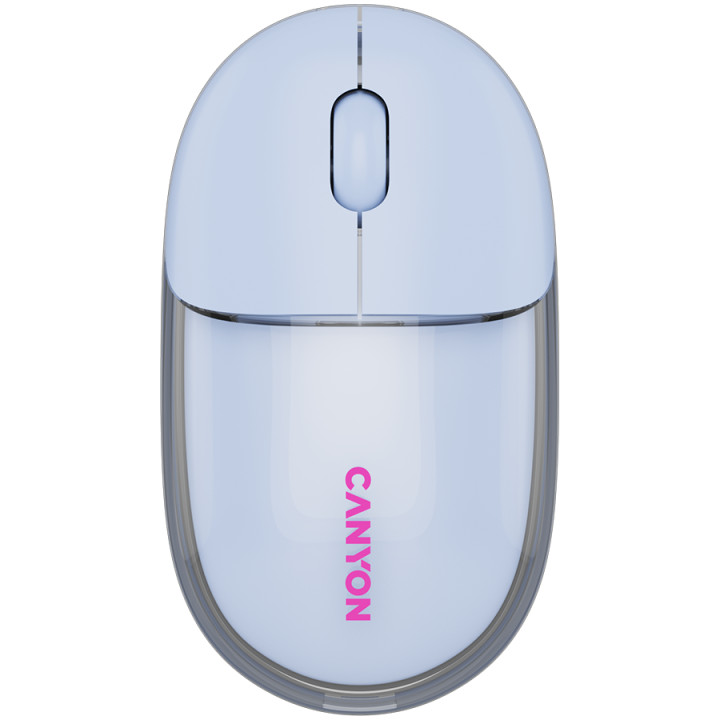 Bluetooth мишка Canyon OnClick 24 BT/ Wireless Transparent/Blue - CNS-CMSW24BL