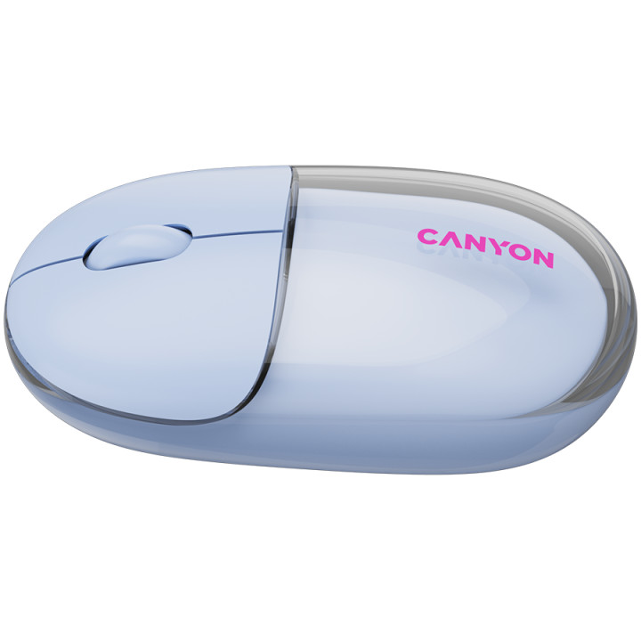 Bluetooth мишка Canyon OnClick 24 BT/ Wireless Transparent/Blue - CNS-CMSW24BL
