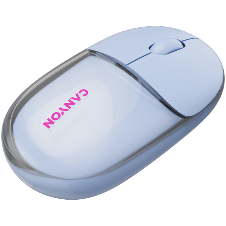 Bluetooth мишка Canyon OnClick 24 BT/ Wireless Transparent/Blue - CNS-CMSW24BL