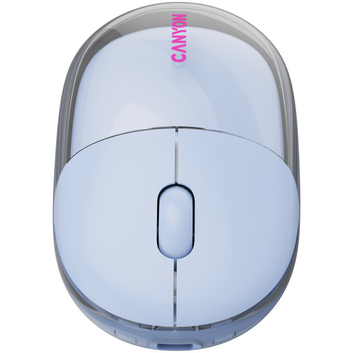 Bluetooth мишка Canyon OnClick 24 BT/ Wireless Transparent/Blue - CNS-CMSW24BL