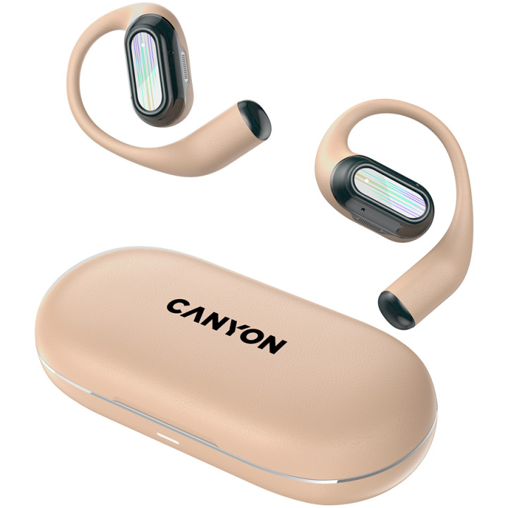 Bluetooth слушалки Canyon OnFlow 12 OWS ENC Beige - CNS-TWS12BE