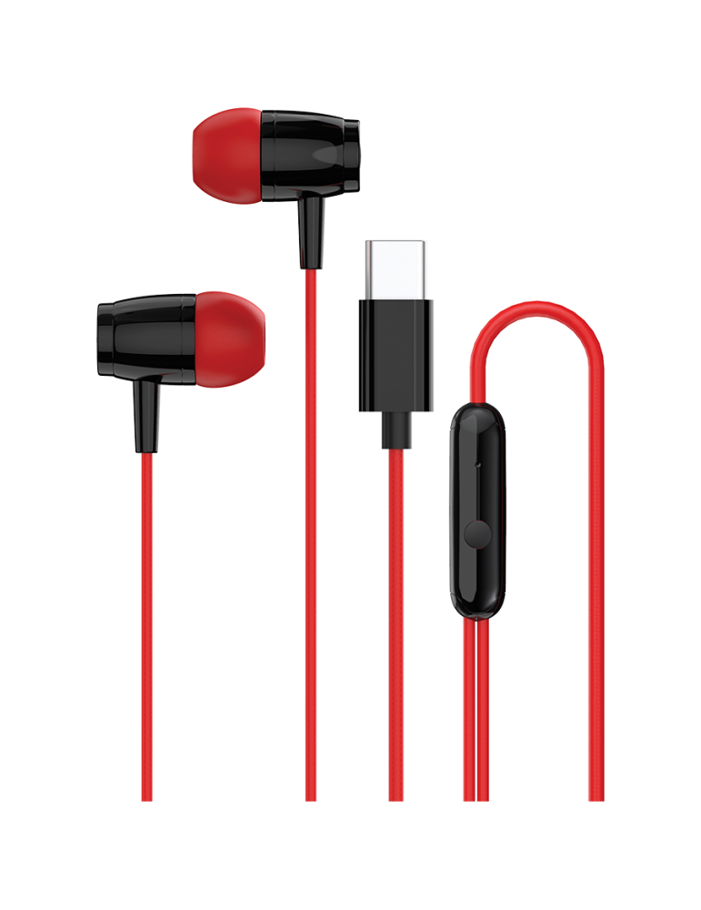 Слушалки-тапи Canyon SEP-5 TYPE-C Red - CNS-CEP5R