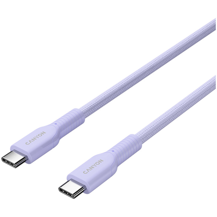 Кабел Canyon OnWire 60CL C-C 60W COLOR Braided 1m Purple - CND-CCAP60AB10PU