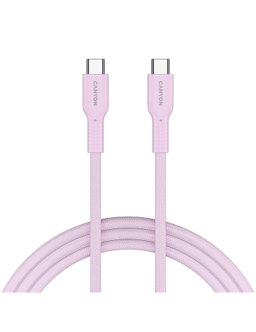 Кабел Canyon OnWire 60CL C-C 60W COLOR Braided 1m Pink - CND-CCAP60AB10PK