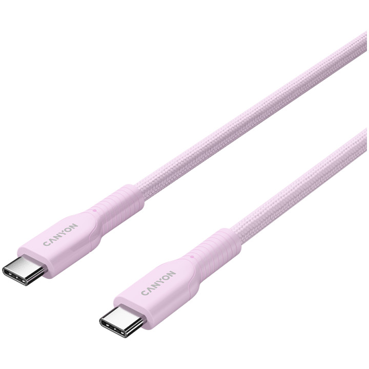 Кабел Canyon OnWire 60CL C-C 60W COLOR Braided 1m Pink - CND-CCAP60AB10PK