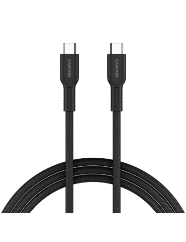 Кабел Canyon OnWire 60CL C-C 60W COLOR Braided 1m Black - CND-CCAP60AB10B
