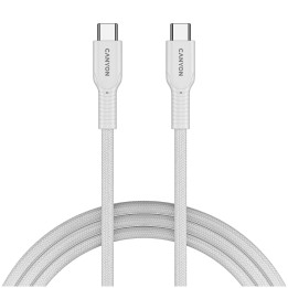 Кабел Canyon OnWire 60CL C-C 60W COLOR Braided 1m White - CND-CCAP60AB10W