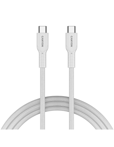 Кабел Canyon OnWire 60CL C-C 60W COLOR Braided 1m White - CND-CCAP60AB10W