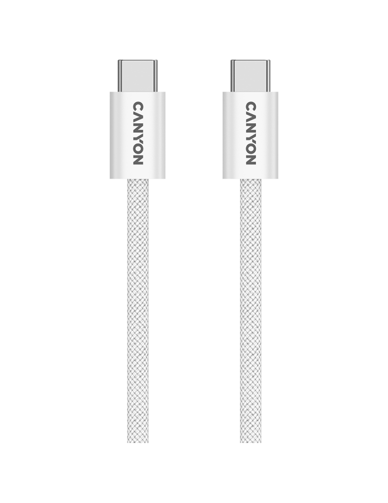 Кабел Canyon OnWire 60MG C-C 60W Magnet Braided 1m White - CND-CCMG60AB15W