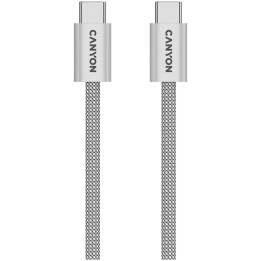 Кабел Canyon OnWire 60MG C-C 60W Magnet Braided 1m Light Grey - CND-CCMG60AB15LG