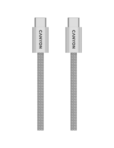 Кабел Canyon OnWire 60MG C-C 60W Magnet Braided 1m Light Grey - CND-CCMG60AB15LG