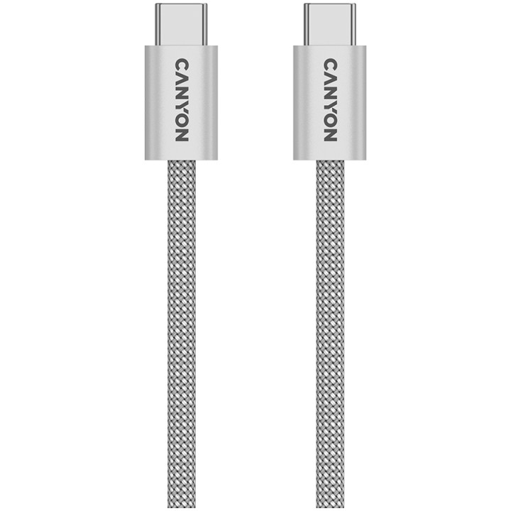 Кабел Canyon OnWire 60MG C-C 60W Magnet Braided 1m Light Grey - CND-CCMG60AB15LG