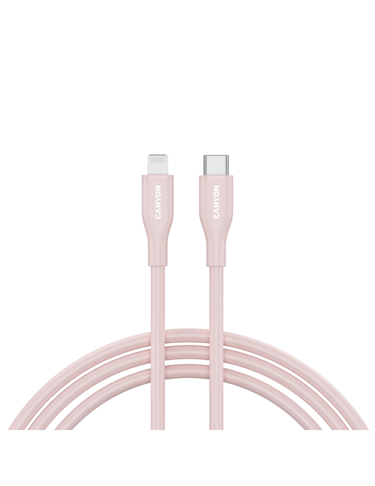 Кабел Canyon CLNM60 C-L 60W MFI 1m Silicon Pink - CNS-CLNM60SC10PS