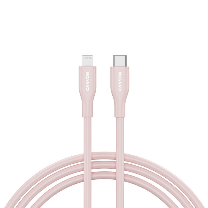 Кабел Canyon CLNM60 C-L 60W MFI 1m Silicon Pink - CNS-CLNM60SC10PS