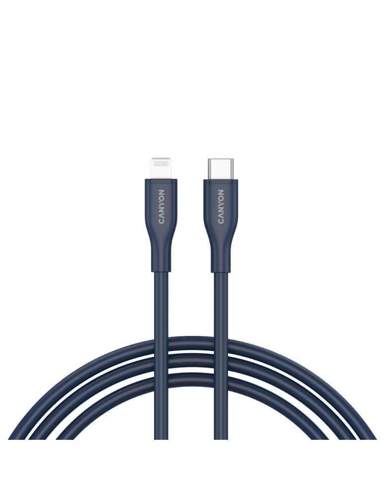Кабел Canyon CLNM60 C-L 60W MFI 1m Silicon Blue - CNS-CLNM60SC10DB
