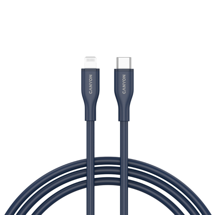 Кабел Canyon CLNM60 C-L 60W MFI 1m Silicon Blue - CNS-CLNM60SC10DB