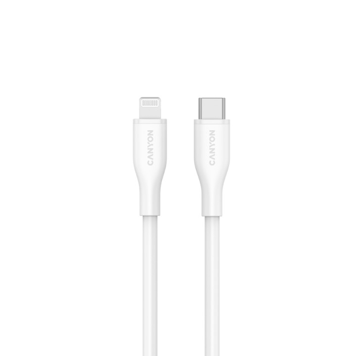 Кабел Canyon CLNM60 C-L 60W MFI 1m Silicon White - CNS-CLNM60SC10W