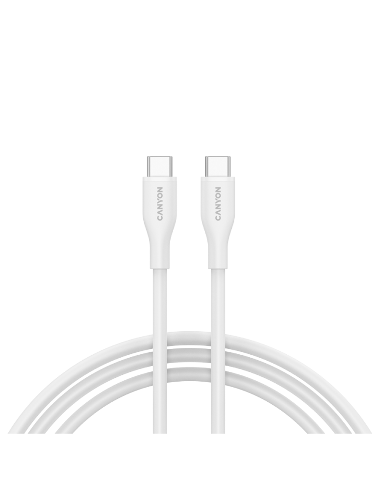 Кабел Canyon CC60SC10 C-C 60W 1m Silicon White - CNS-CC60SC10W