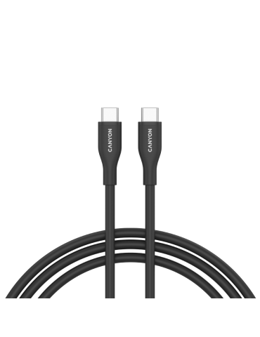 Кабел Canyon CC60SC10 C-C 60W 1m Silicon Black - CNS-CC60SC10B