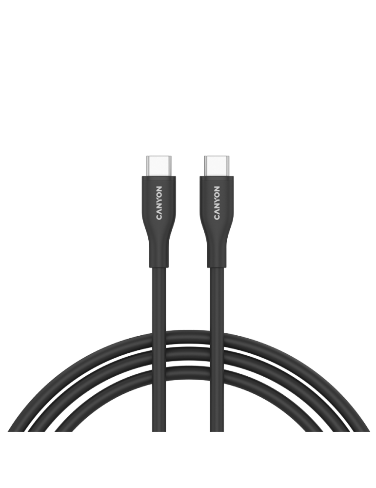 Кабел Canyon CC60SC10 C-C 60W 1m Silicon Black - CNS-CC60SC10B