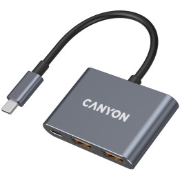 Хъб Canyon DS-3 3in1 USB-C Dark Grey - CNS-TDS3