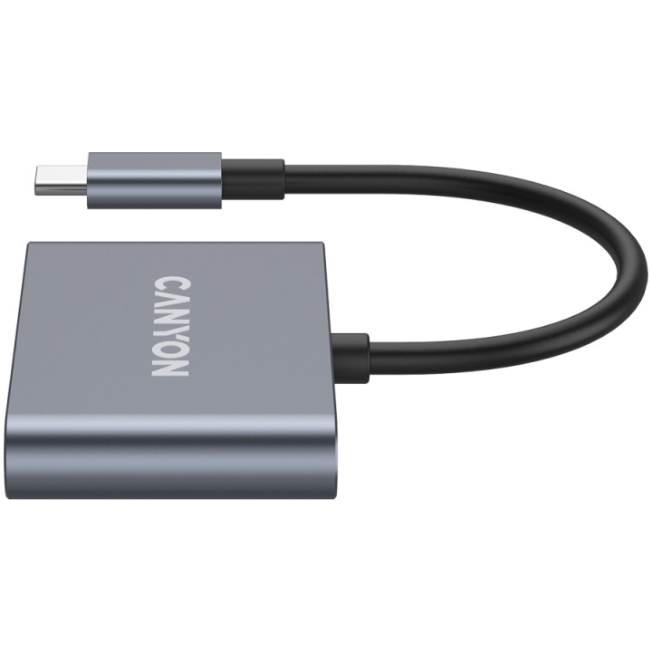 Хъб Canyon DS-3 3in1 USB-C Dark Grey - CNS-TDS3